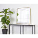 Calabasas 40 X 36 inch Brass Wall Mirror